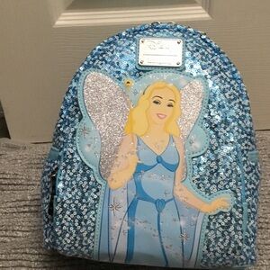Loungefly Pinocchio Blue Fairy Light-up Sequined mini Backpack NWT